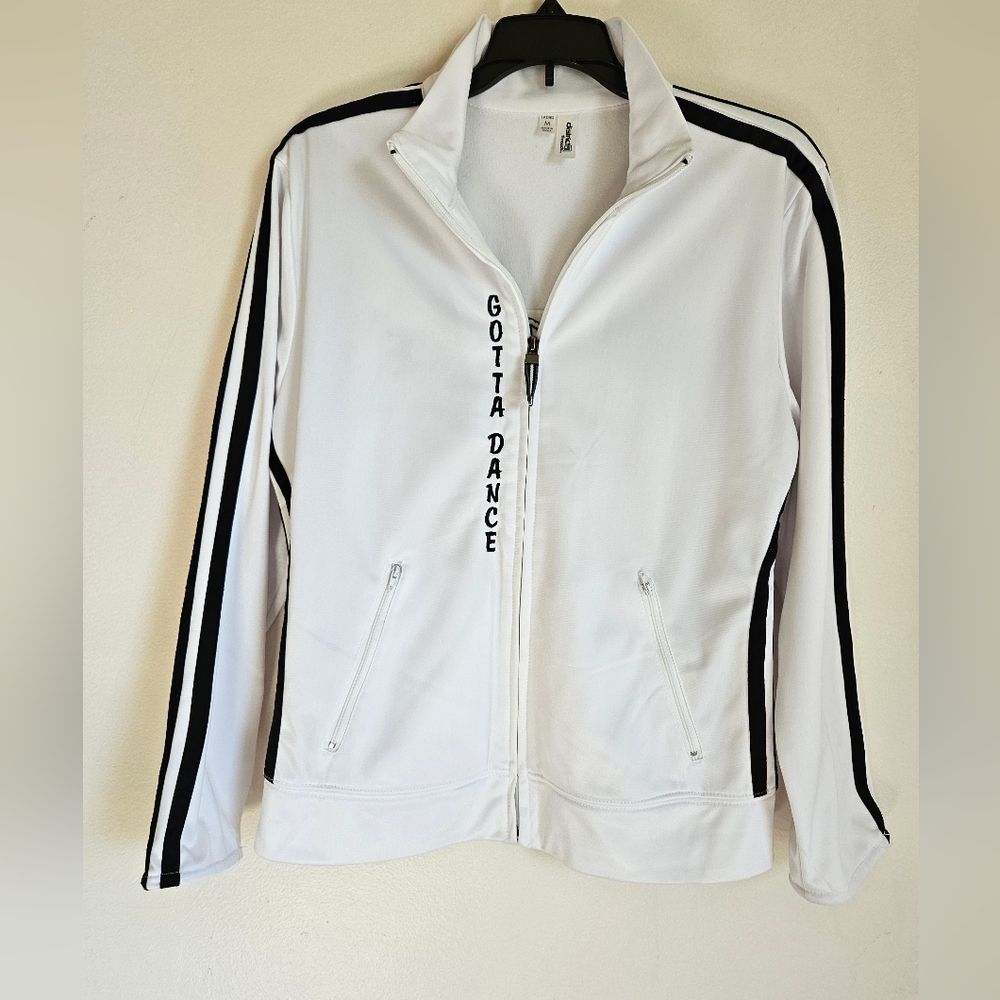 Full Zip dance Studio jacket White/navy Gotta Dance Graphic SZM